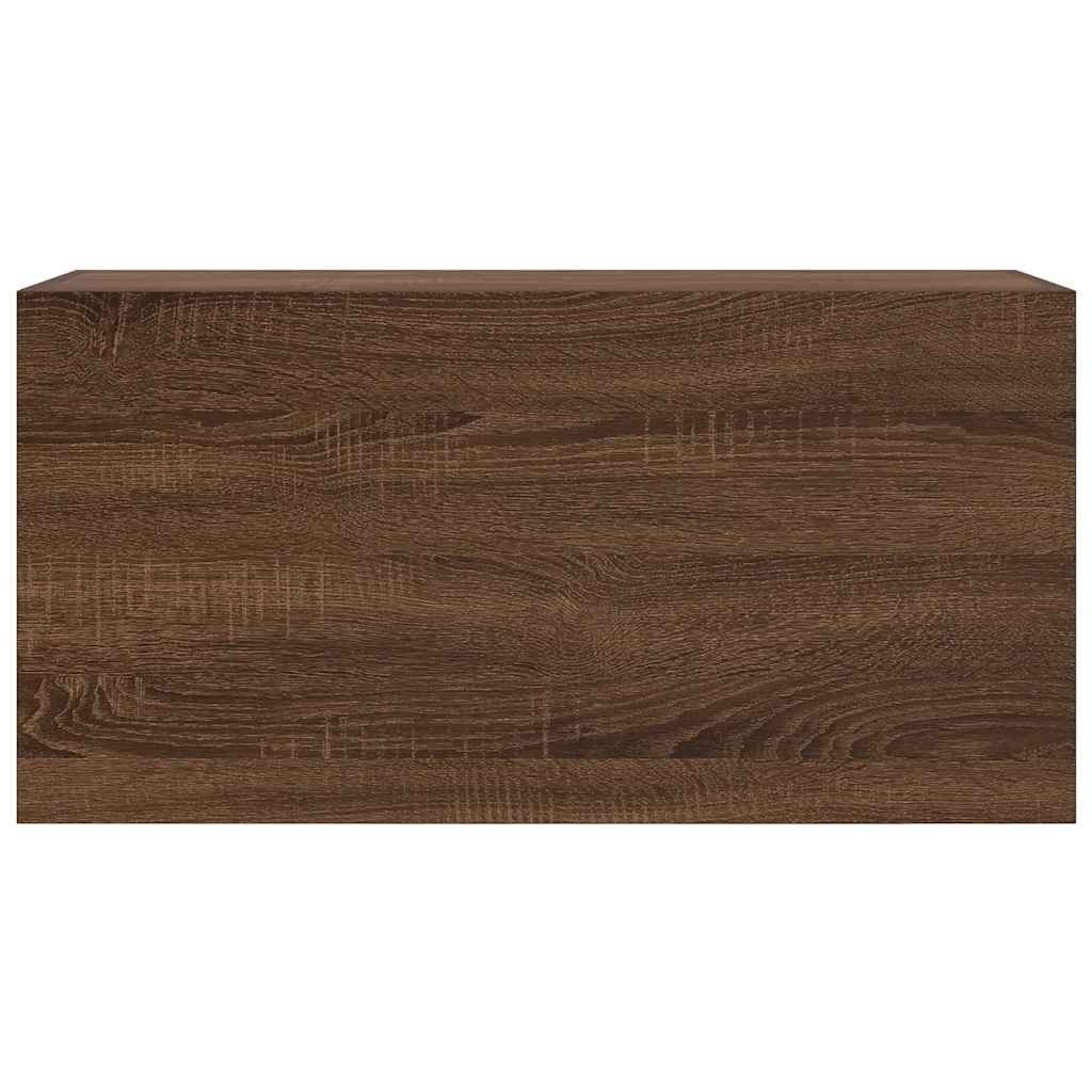 Bad-Wandschrank Braun Eichen-Optik 80x25x40 cm Holzwerkstoff