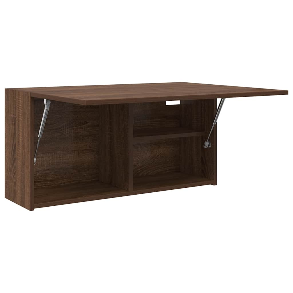 Bad-Wandschrank Braun Eichen-Optik 80x25x40 cm Holzwerkstoff