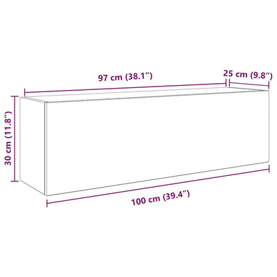 Bad-Wandschrank Weiß 100x25x30 cm Holzwerkstoff