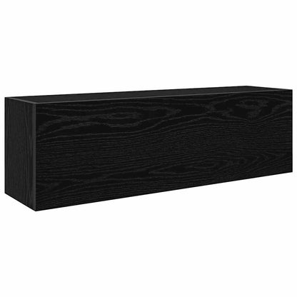 Bad-Wandschrank Schwarz 100x25x30 cm Holzwerkstoff