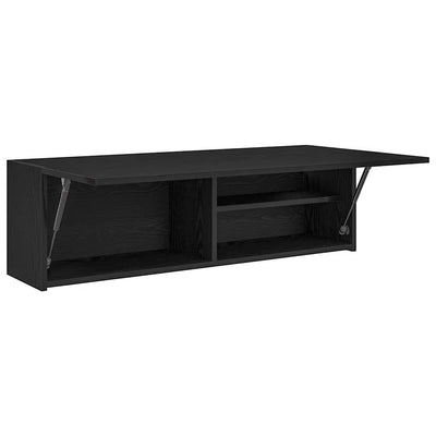 Bad-Wandschrank Schwarz 100x25x30 cm Holzwerkstoff