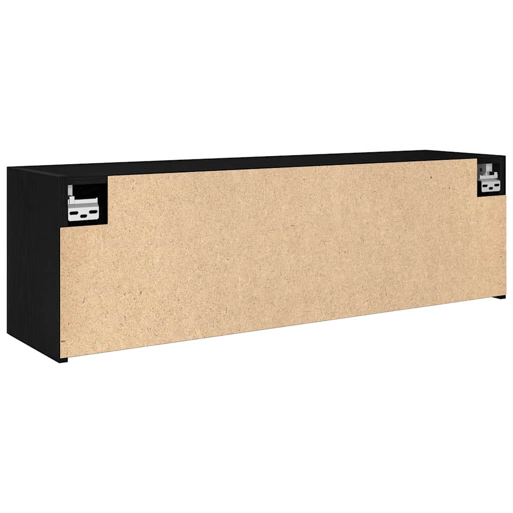 Bad-Wandschrank Schwarz 100x25x30 cm Holzwerkstoff