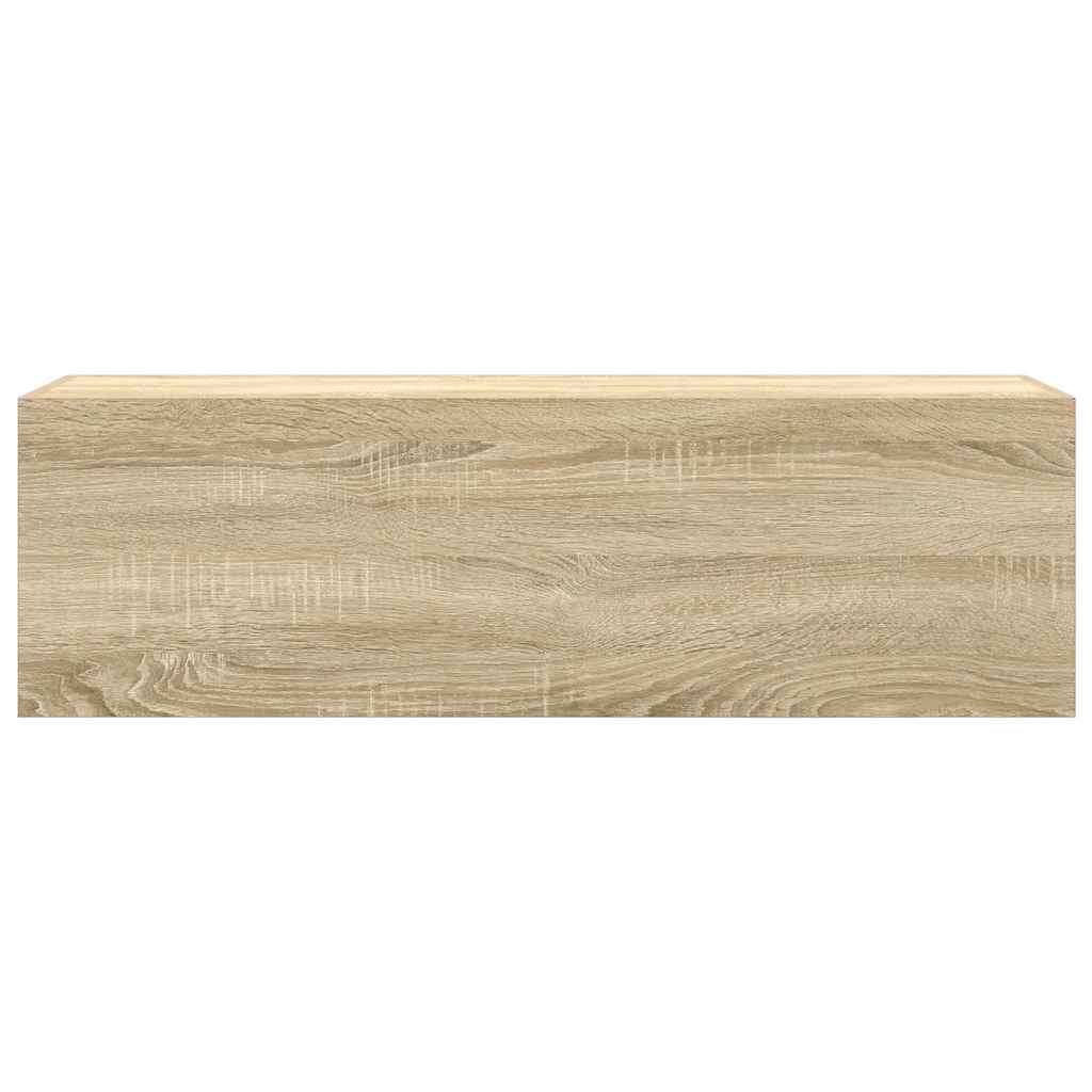 Bad-Wandschrank Sonoma-Eiche 100x25x30 cm Holzwerkstoff