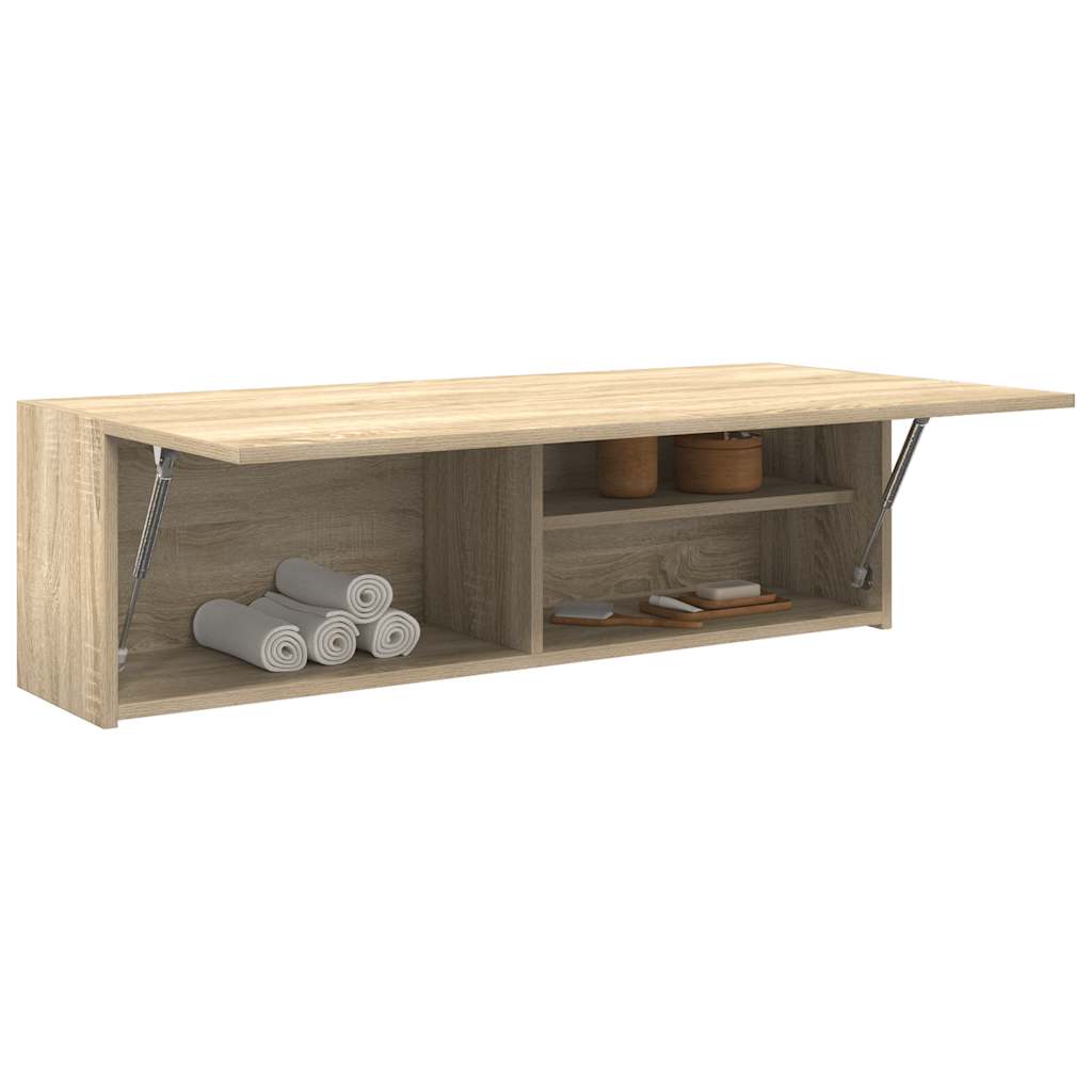 Bad-Wandschrank Sonoma-Eiche 100x25x30 cm Holzwerkstoff