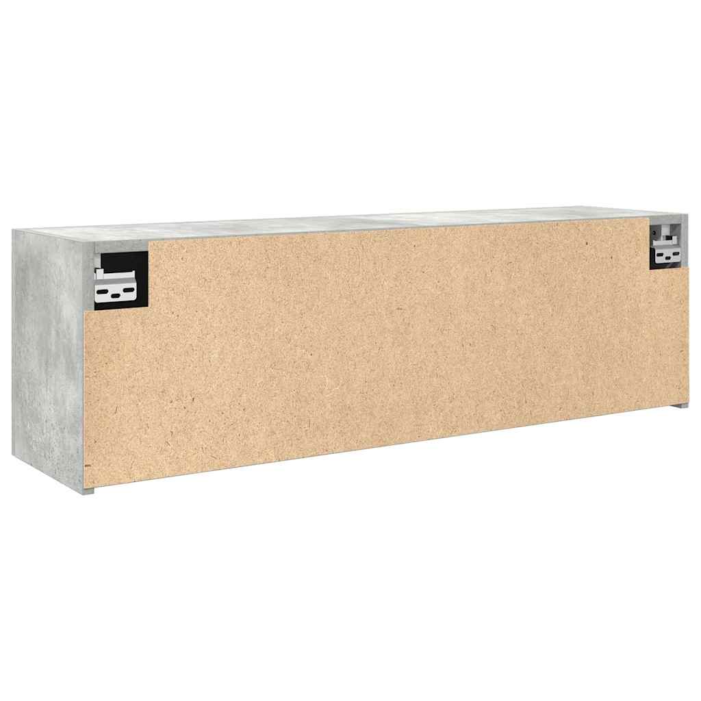 Bad-Wandschrank Betongrau 100x25x30 cm Holzwerkstoff