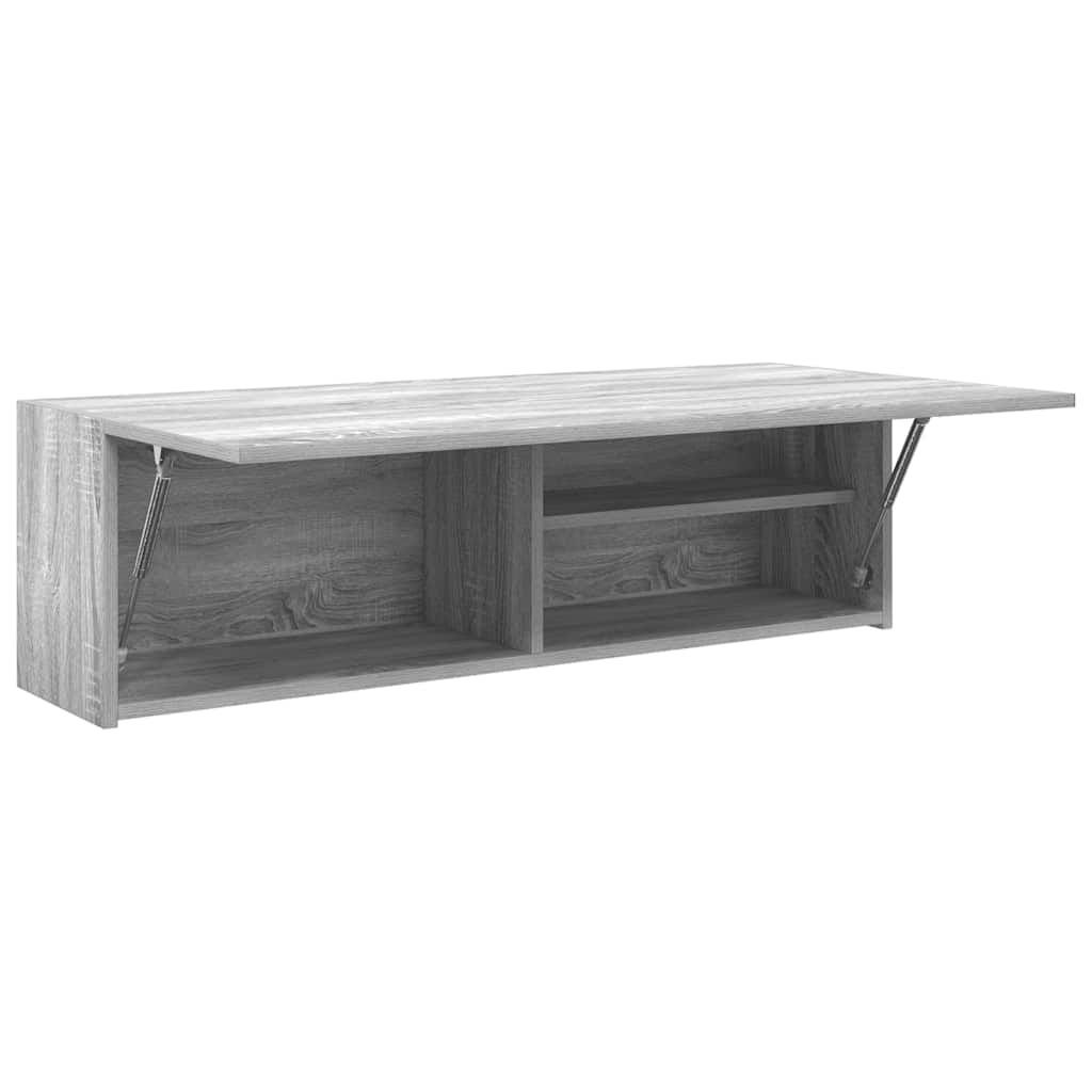 Bad-Wandschrank Grau Sonoma 100x25x30 cm Holzwerkstoff