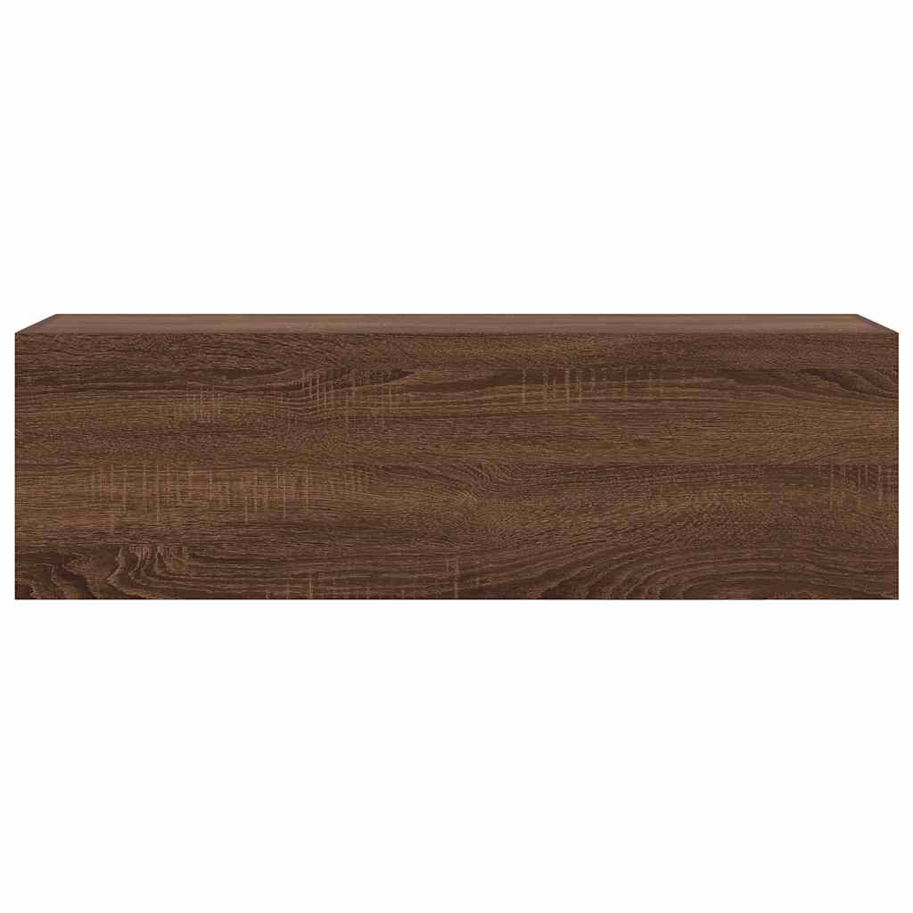 Bad-Wandschrank Braun Eichen-Optik 100x25x30 cm Holzwerkstoff