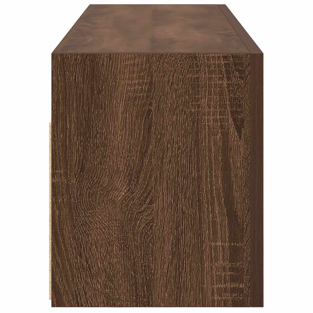 Bad-Wandschrank Braun Eichen-Optik 100x25x30 cm Holzwerkstoff