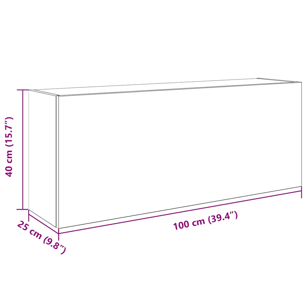 Bad-Wandschrank Weiß 100x25x40 cm Holzwerkstoff