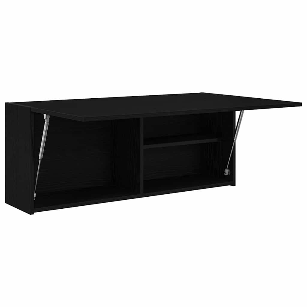 Bad-Wandschrank Schwarz 100x25x40 cm Holzwerkstoff