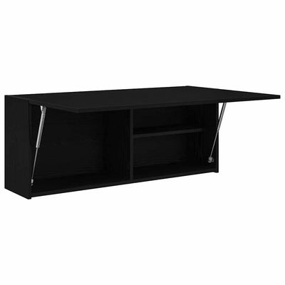 Bad-Wandschrank Schwarz 100x25x40 cm Holzwerkstoff