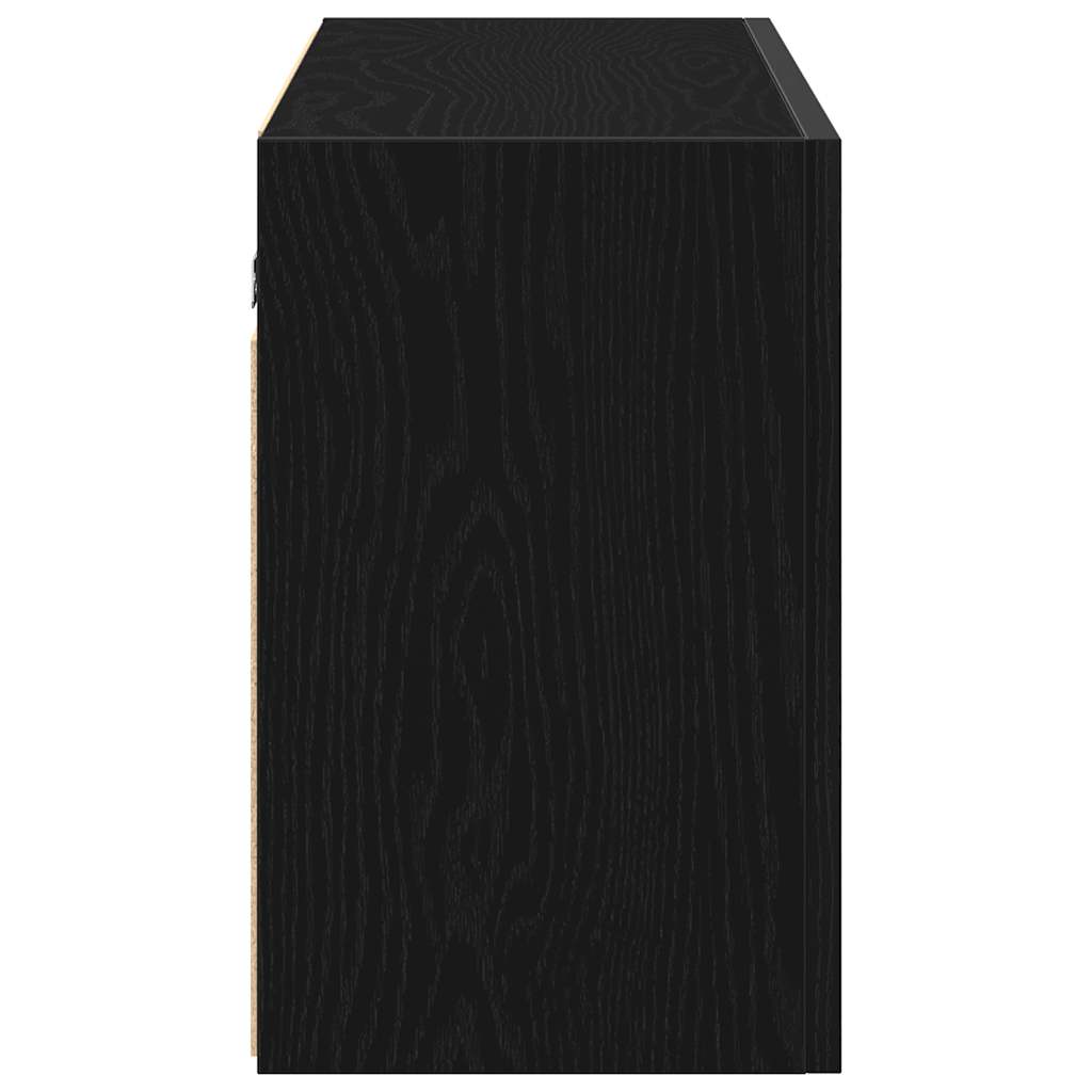 Bad-Wandschrank Schwarz 100x25x40 cm Holzwerkstoff