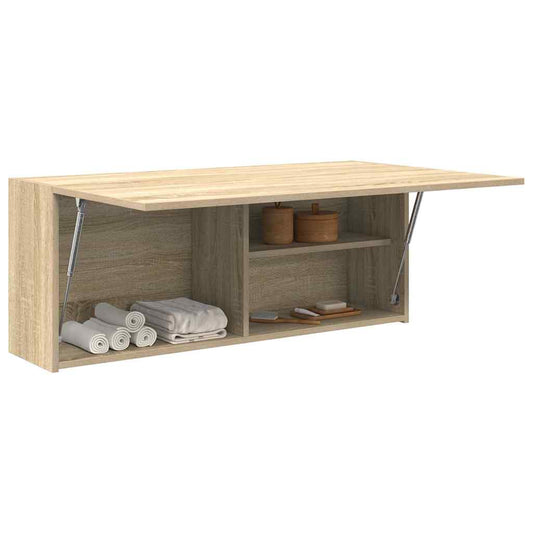 Bad-Wandschrank Sonoma-Eiche 100x25x40 cm Holzwerkstoff