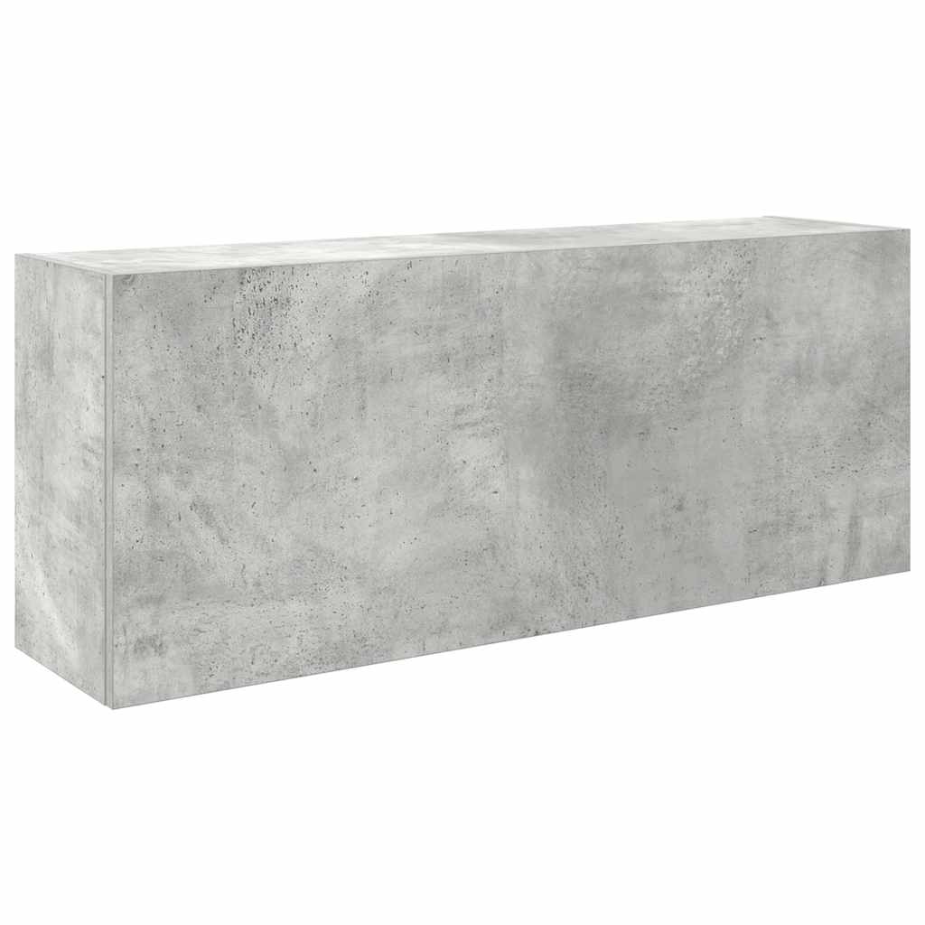 Bad-Wandschrank Betongrau 100x25x40 cm Holzwerkstoff