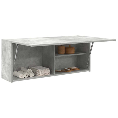 Bad-Wandschrank Betongrau 100x25x40 cm Holzwerkstoff