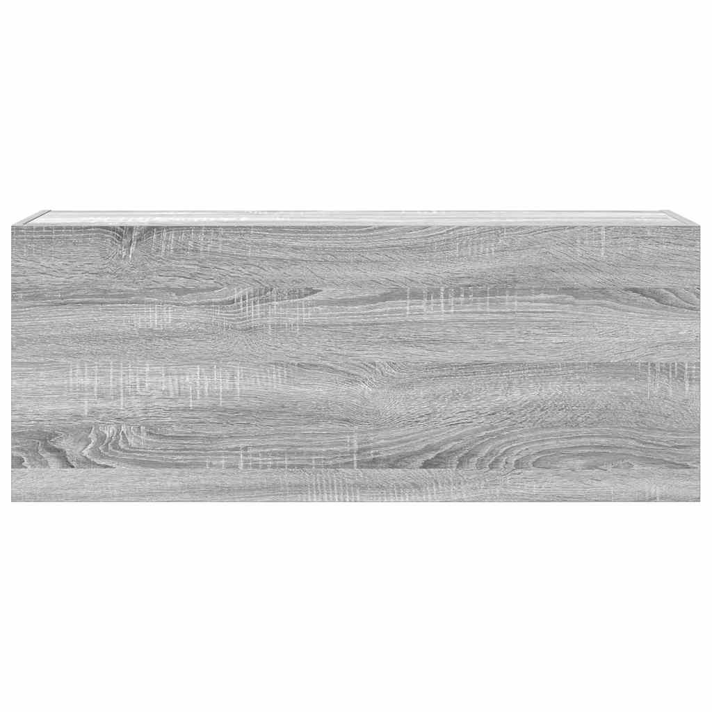 Bad-Wandschrank Grau Sonoma 100x25x40 cm Holzwerkstoff