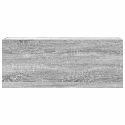 Bad-Wandschrank Grau Sonoma 100x25x40 cm Holzwerkstoff