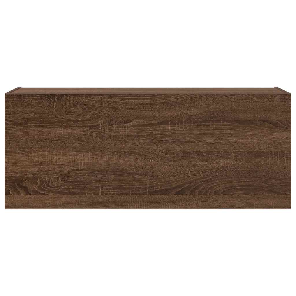 Bad-Wandschrank Braun Eichen-Optik 100x25x40 cm Holzwerkstoff