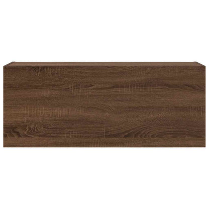 Bad-Wandschrank Braun Eichen-Optik 100x25x40 cm Holzwerkstoff