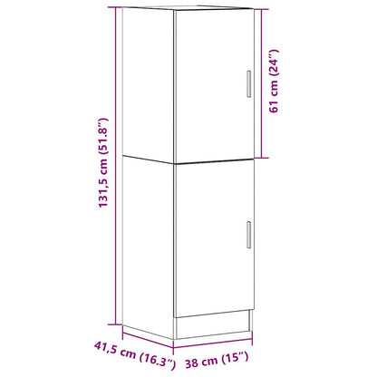 Küchenschrank Weiß 38x41,5x131,5 cm Holzwerkstoff