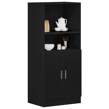 Küchenschrank Schwarz 57x41,5x131,5 cm Holzwerkstoff