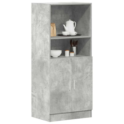 Küchenschrank Betongrau 57x41,5x131,5 cm Holzwerkstoff