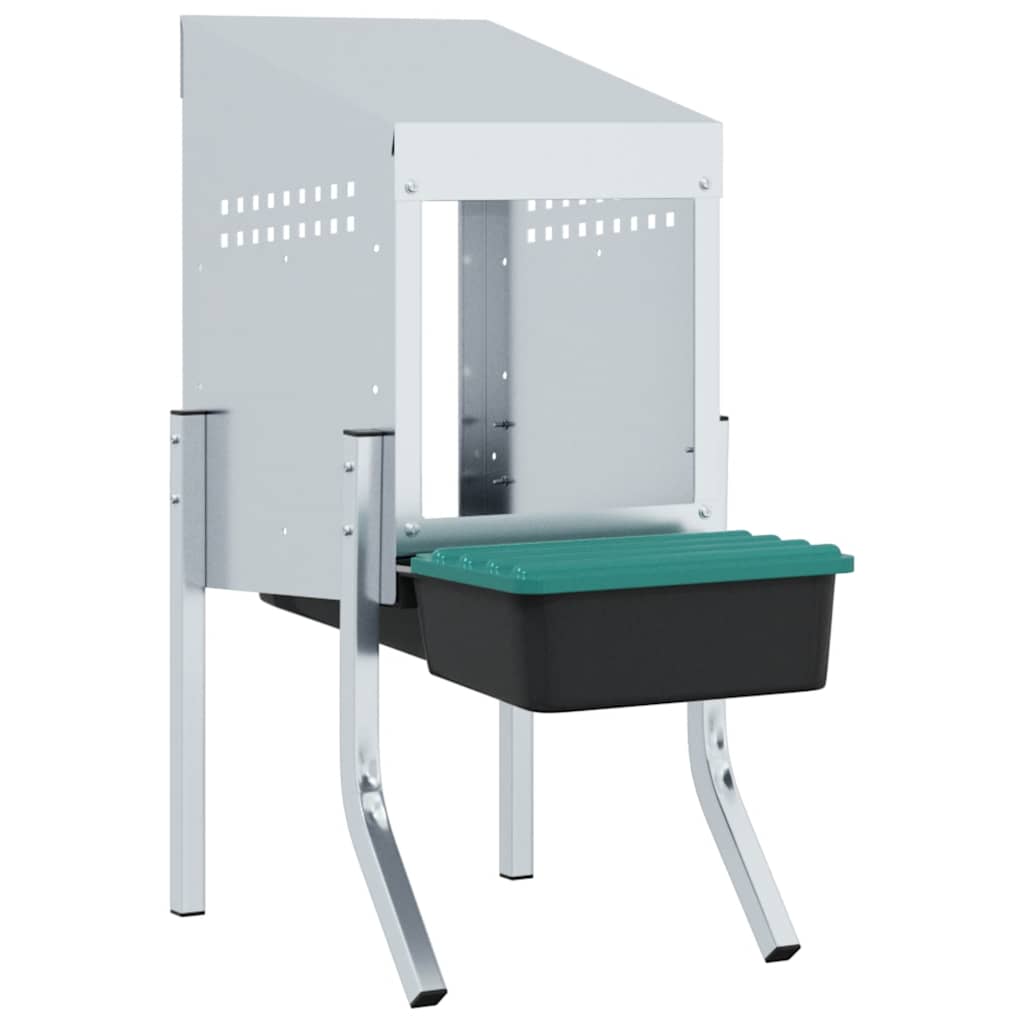 Hühner-Nistkasten 1 Abteil mit Beinen Verzinkter Stahl