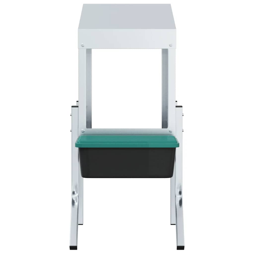 Hühner-Nistkasten 1 Abteil mit Beinen Verzinkter Stahl