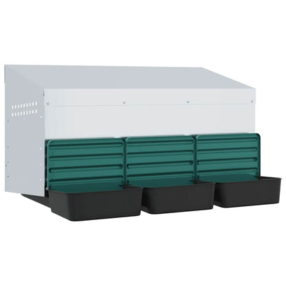 Hühner-Nistkasten 3 Fächer Wandmontage Verzinkter Stahl