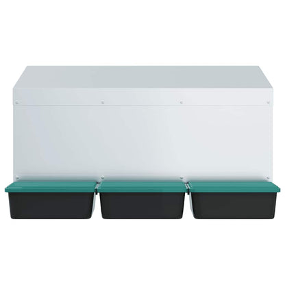 Hühner-Nistkasten 3 Fächer Wandmontage Verzinkter Stahl