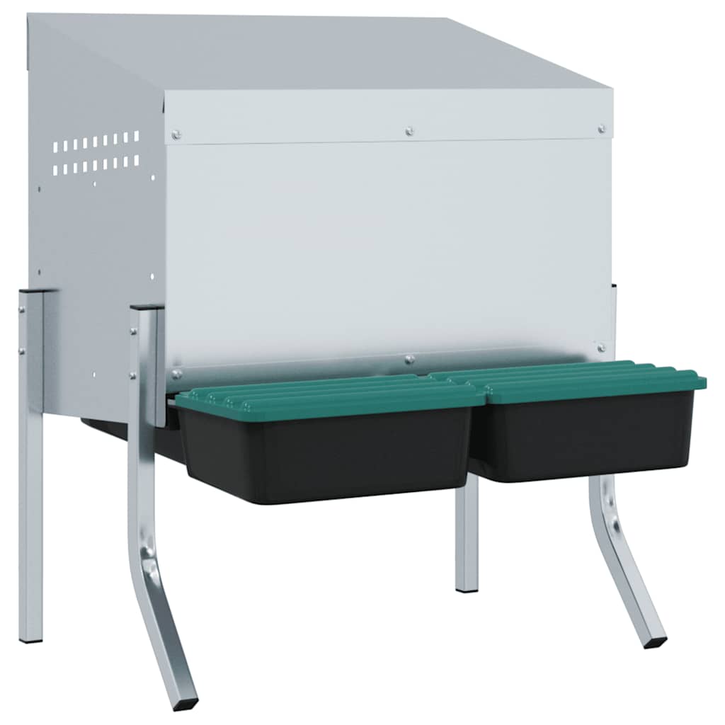 Hühner-Nistkasten 2 Fächer mit Beinen Verzinkter Stahl