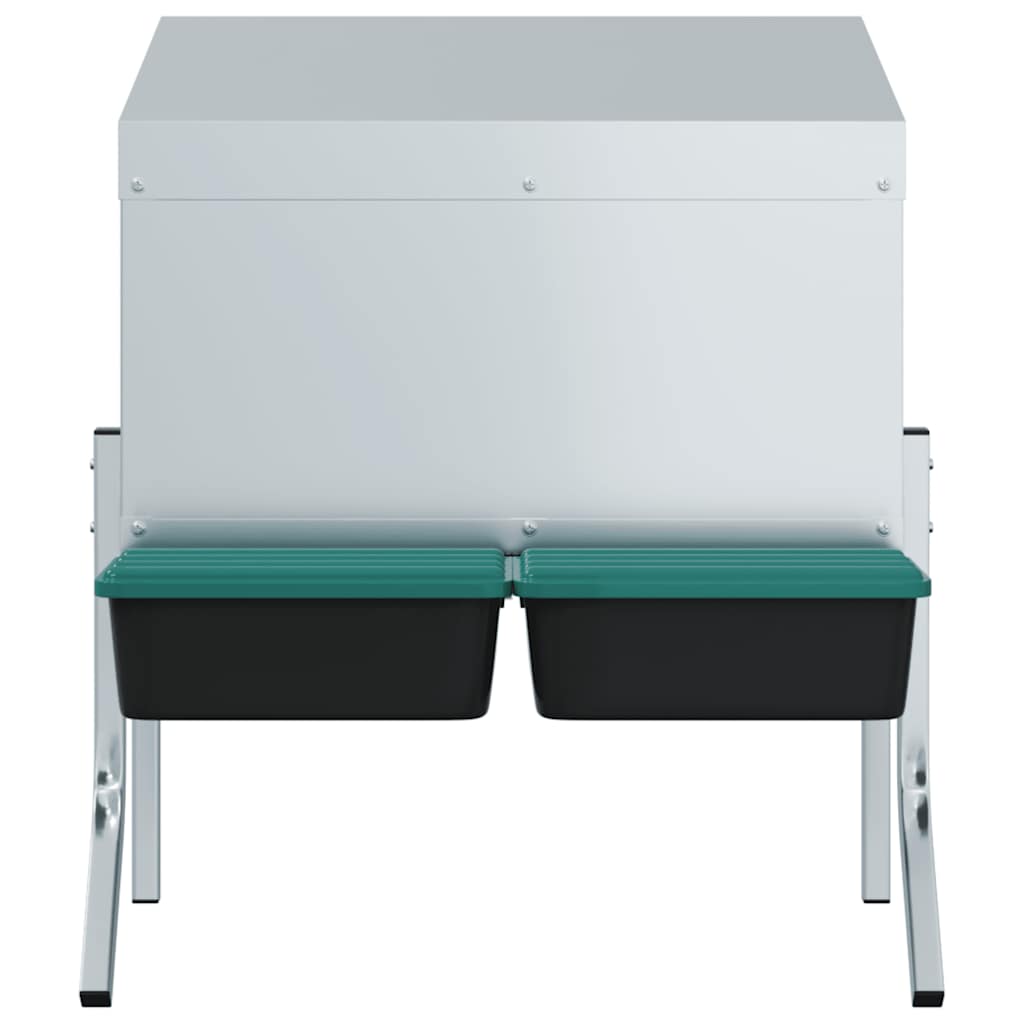 Hühner-Nistkasten 2 Fächer mit Beinen Verzinkter Stahl