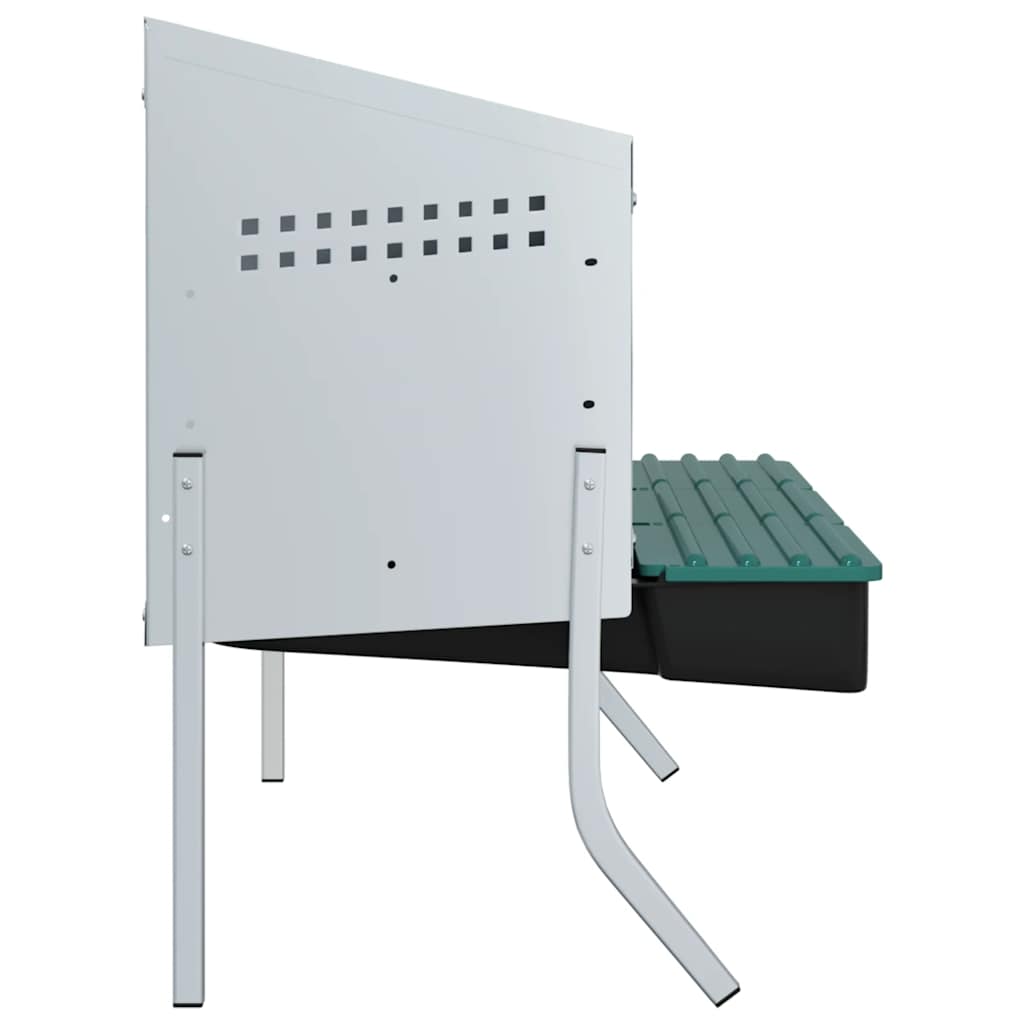 Hühner-Nistkasten 3 Fächer mit Beinen Verzinkter Stahl