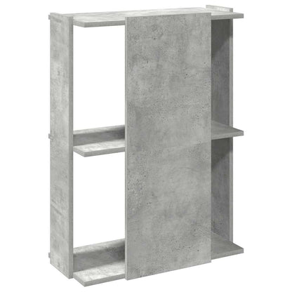 Bücherregal 3 Böden Betongrau 60x30x80 cm Holzwerkstoff