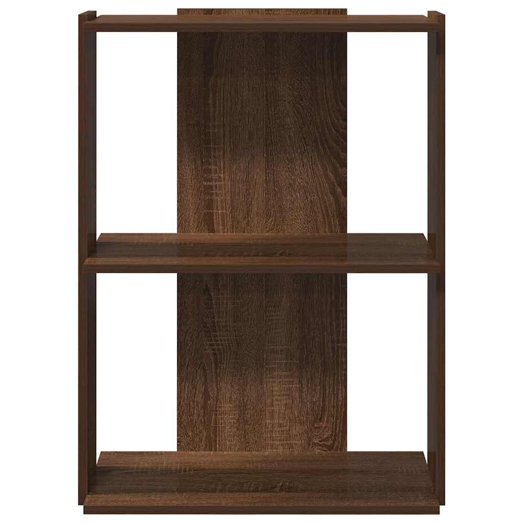 Bücherregal 3 Böden Braun Eichen-Optik 60x30x80cm Holzwerkstoff