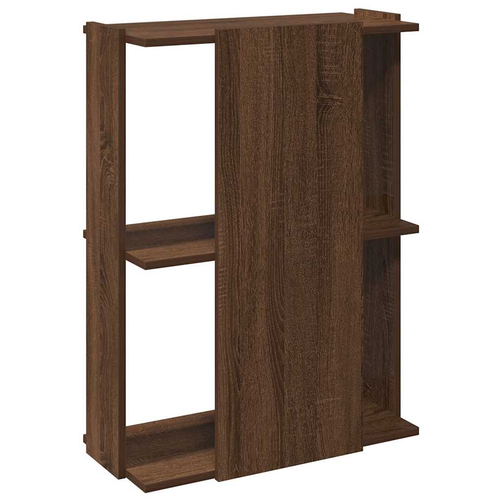 Bücherregal 3 Böden Braun Eichen-Optik 60x30x80cm Holzwerkstoff