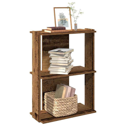 Bücherregal 3 Böden Altholz-Optik 60x30x80 cm Holzwerkstoff