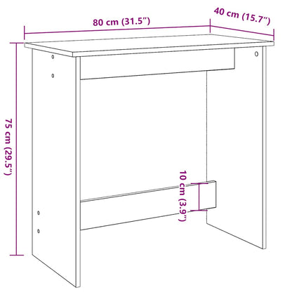 Schreibtisch Schwarz 80x40x75 cm Holzwerkstoff