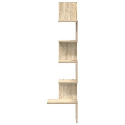 Wand-Eckregal Sonoma-Eiche 32x32x127,5 cm Holzwerkstoff