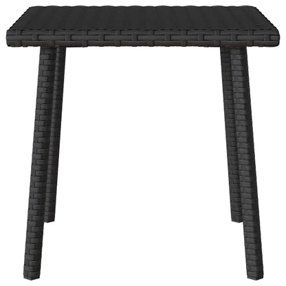 Garten-Couchtisch Rechteckig Schwarz 40x40x37 cm Poly Rattan