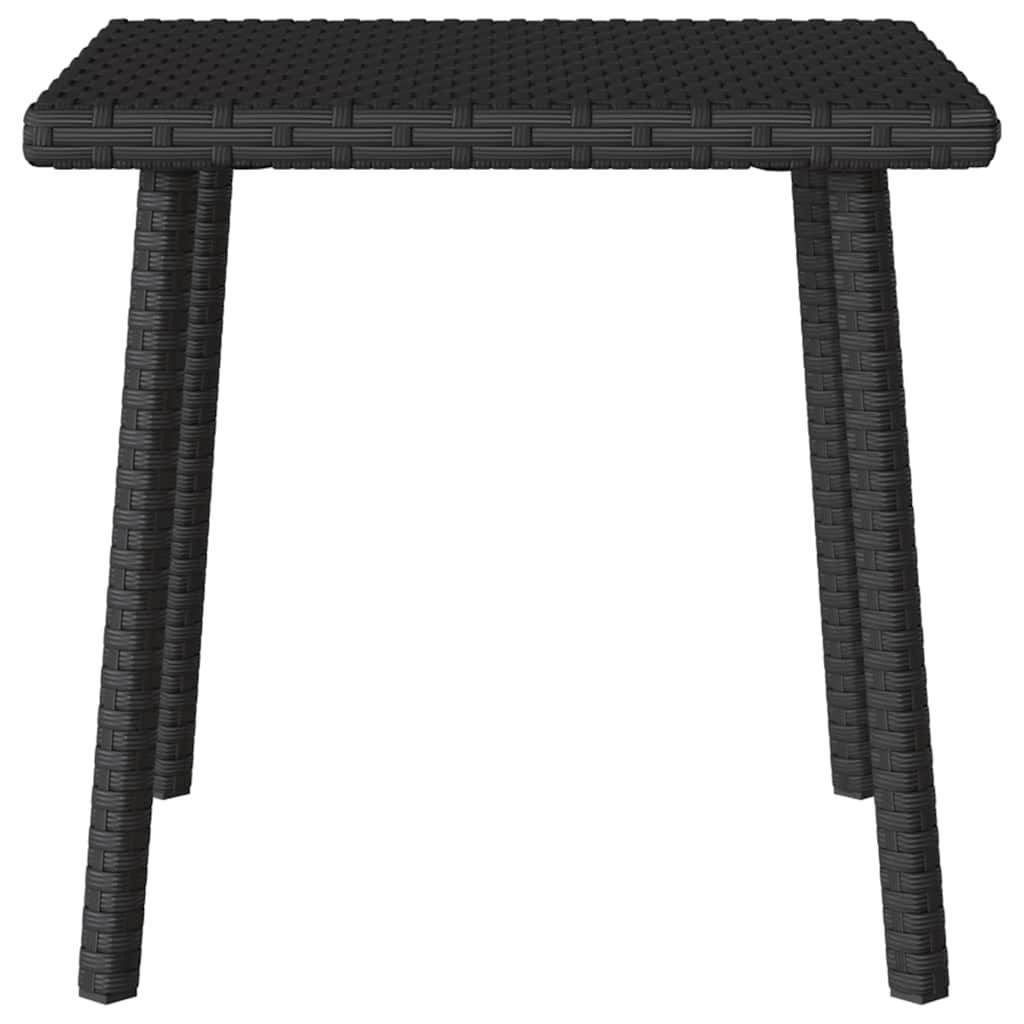 Garten-Couchtisch Rechteckig Schwarz 40x40x37 cm Poly Rattan