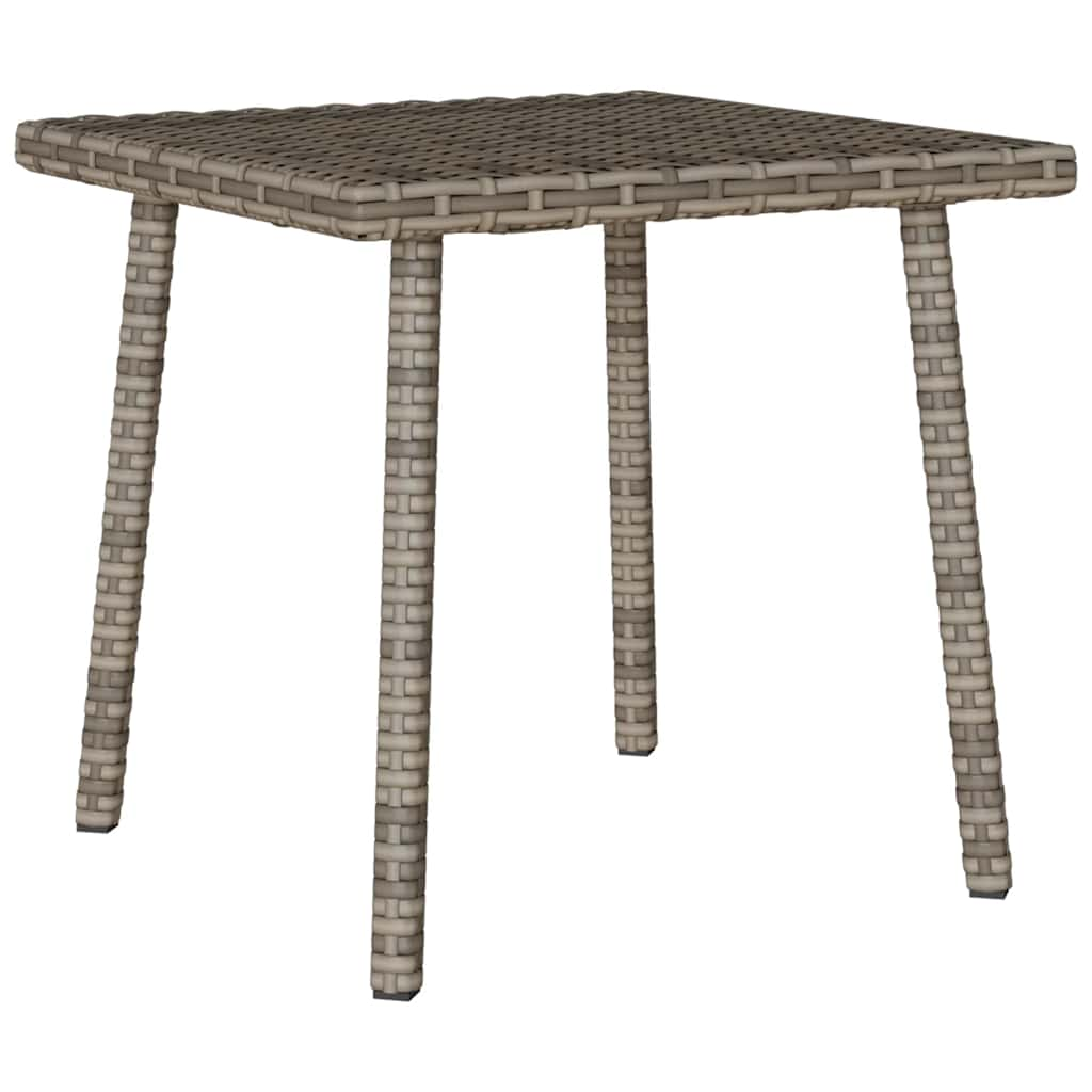 Garten-Couchtisch Rechteckig Grau 40x40x37 cm Poly Rattan