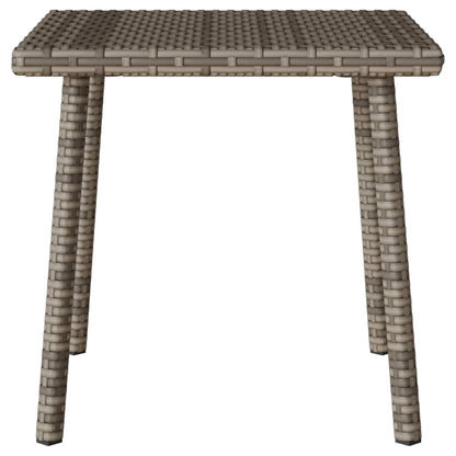 Garten-Couchtisch Rechteckig Grau 40x40x37 cm Poly Rattan