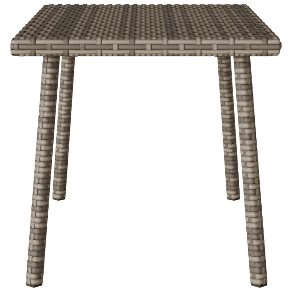 Garten-Couchtisch Rechteckig Grau 60x40x37 cm Poly Rattan