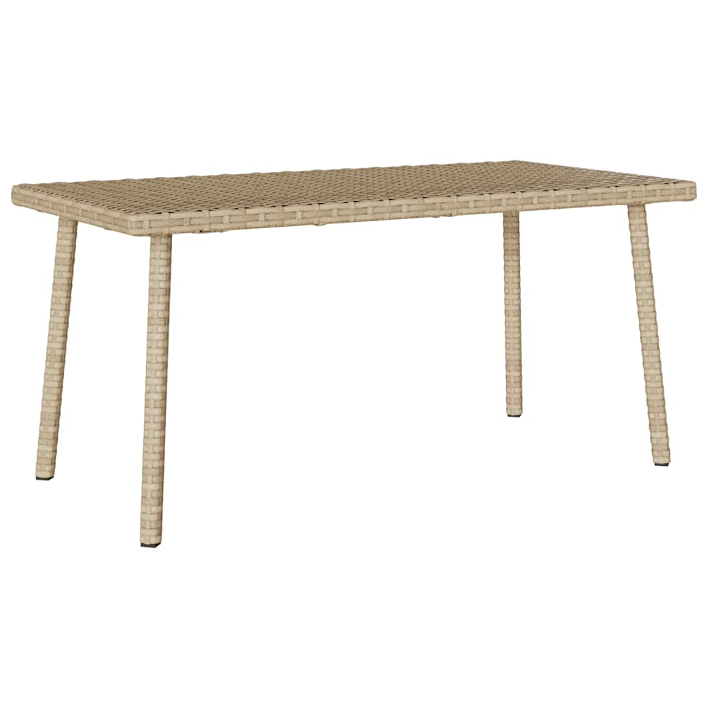 Garten-Couchtisch Rechteckig Beige 80x40x37 cm Poly Rattan