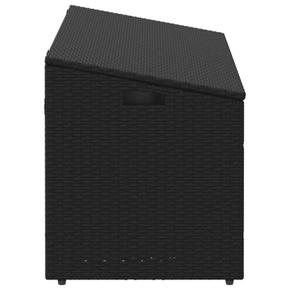 Garten-Auflagenbox Schwarz 110x50x58 cm Poly Rattan