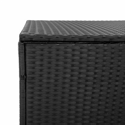 Garten-Auflagenbox Schwarz 110x50x58 cm Poly Rattan