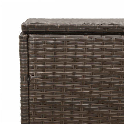 Garten-Auflagenbox Braun 110x50x58 cm Poly Rattan