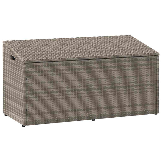 Garten-Auflagenbox Grau 110x50x58 cm Poly Rattan