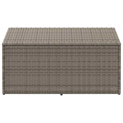 Garten-Auflagenbox Grau 110x50x58 cm Poly Rattan